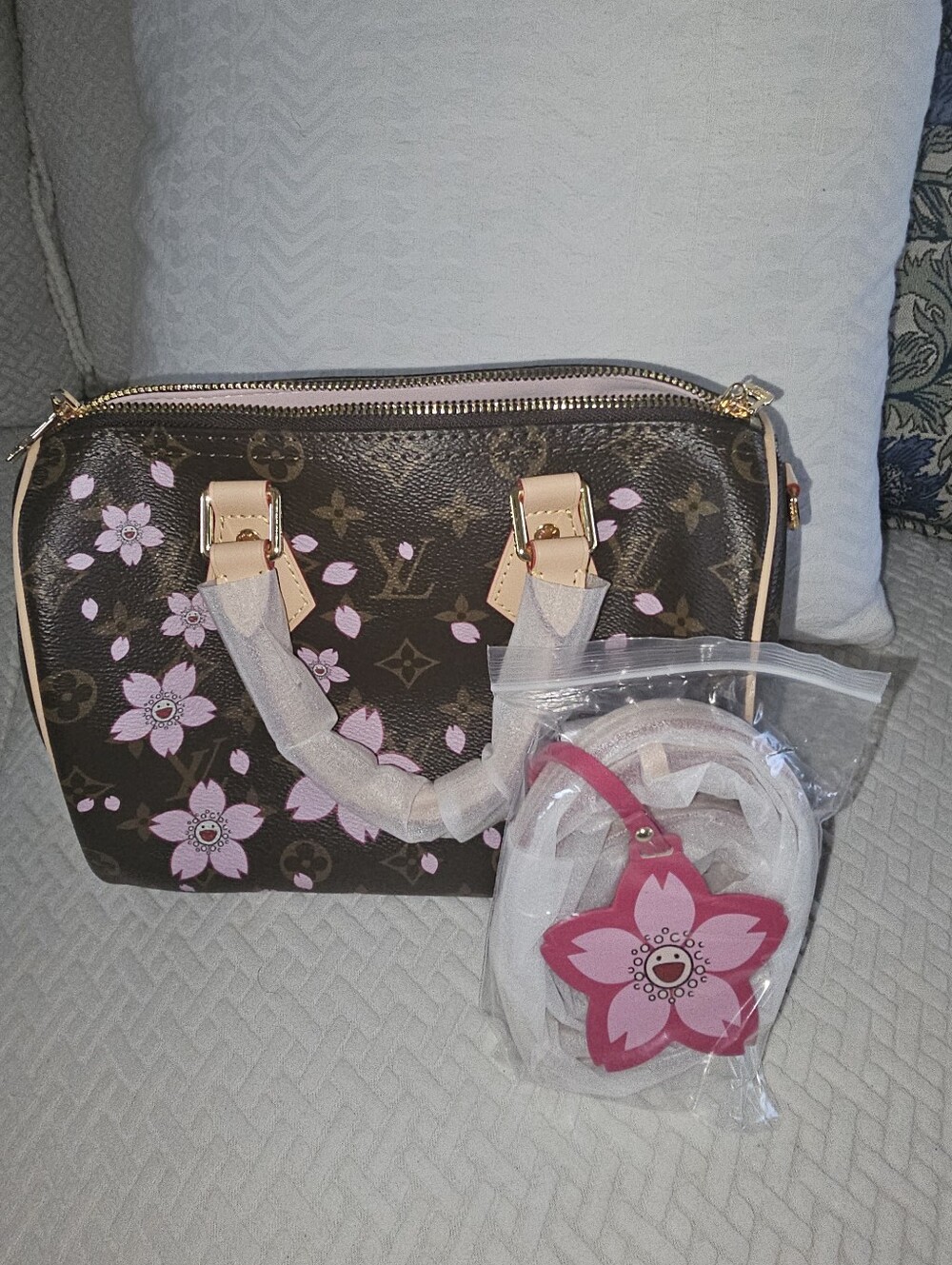 BEAUTIFUL LV x Takashi Murakami Speedy Bandoulière 25 Cherry Blossom Bag - Picture 2 of 16